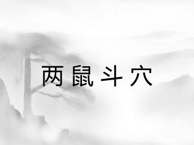 两鼠斗穴