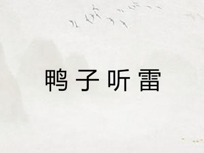 鸭子听雷