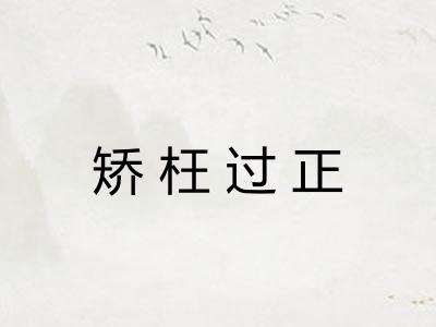 矫枉过正