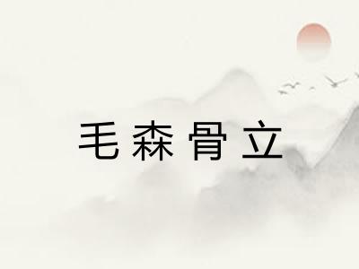 毛森骨立
