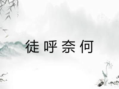 徒呼奈何
