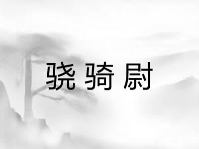 骁骑尉