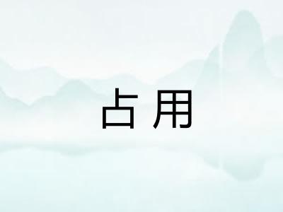 占用