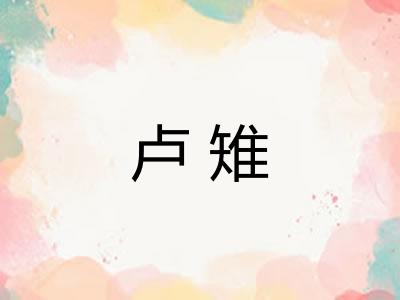 卢雉