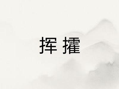 挥攉