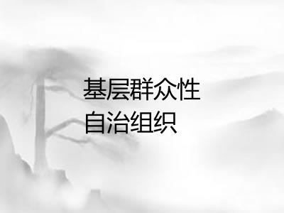 基层群众性自治组织