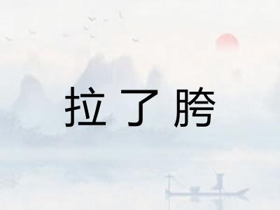 拉了胯