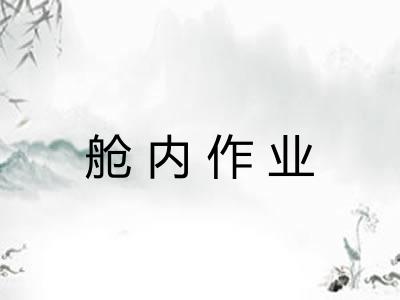 舱内作业