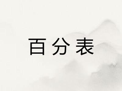 百分表
