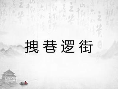 拽巷逻街