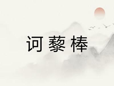 诃藜棒