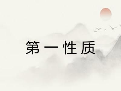 第一性质