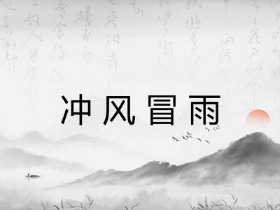 冲风冒雨