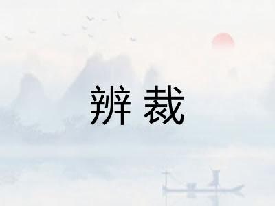 辨裁