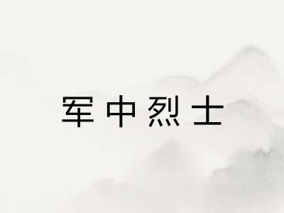 军中烈士