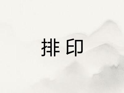 排印
