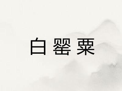 白罂粟
