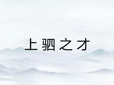 上驷之才