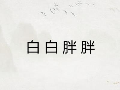 白白胖胖
