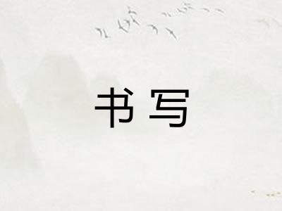 书写