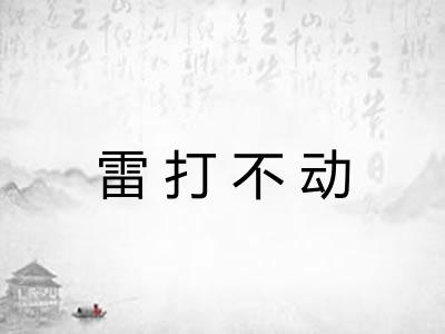 雷打不动