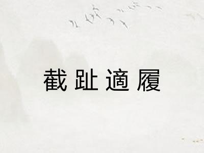 截趾適履