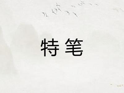 特笔