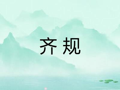 齐规