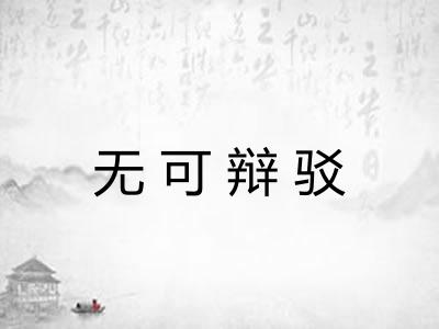 无可辩驳