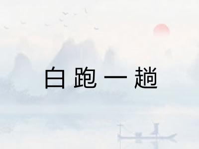 白跑一趟