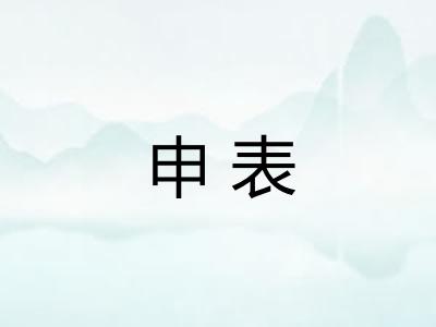 申表