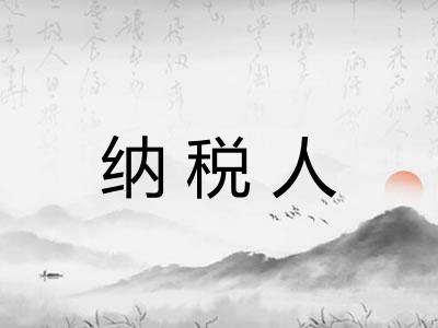 纳税人