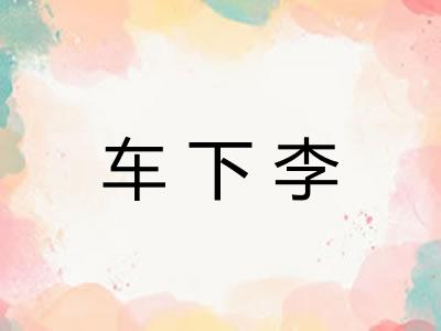 车下李