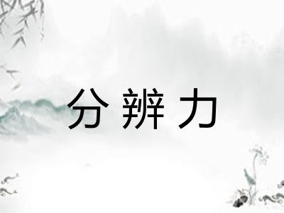 分辨力
