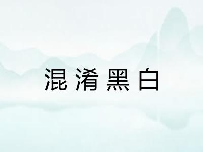 混淆黑白