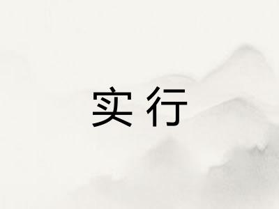 实行