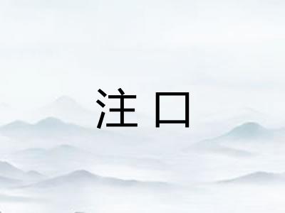 注口