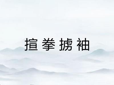 揎拳掳袖