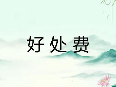 好处费