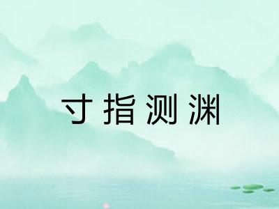 寸指测渊