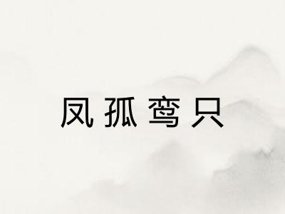凤孤鸾只