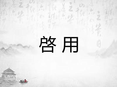 啓用