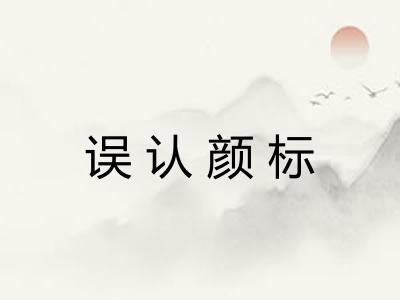 误认颜标
