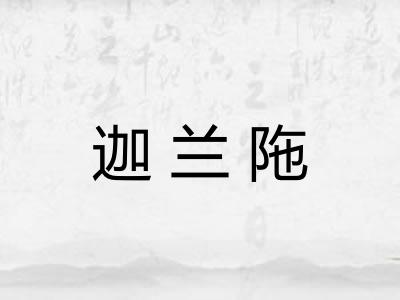 迦兰陁