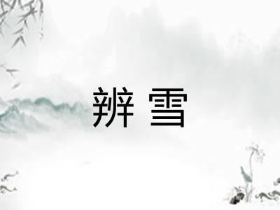 辨雪
