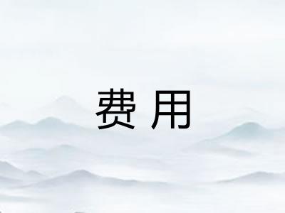 费用