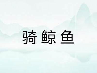 骑鲸鱼