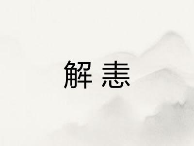 解恚