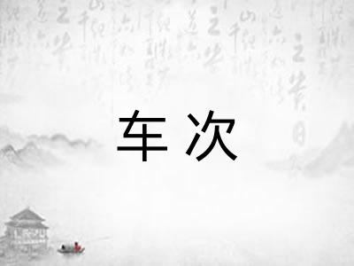 车次