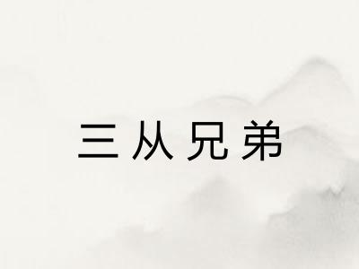 三从兄弟